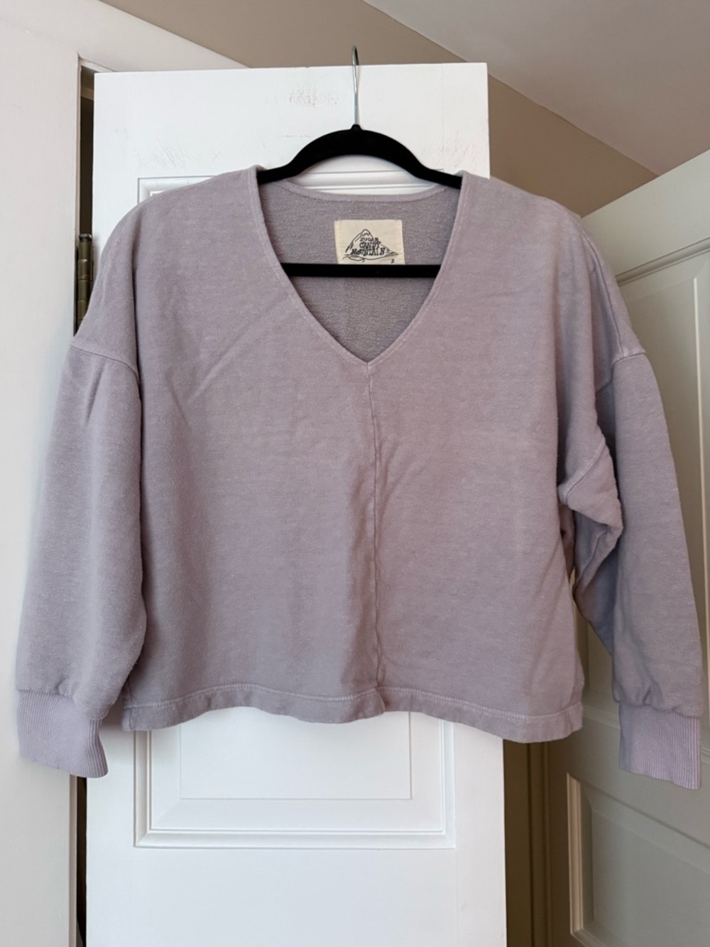 Sugar Candy Mountain Crop Sweatshirt Lilac Size Small